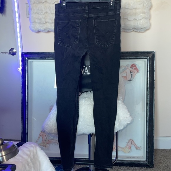 Hudson Black Skinny Jeans denim and spandex blend preowned no damage color wear - Picture 4 of 8
